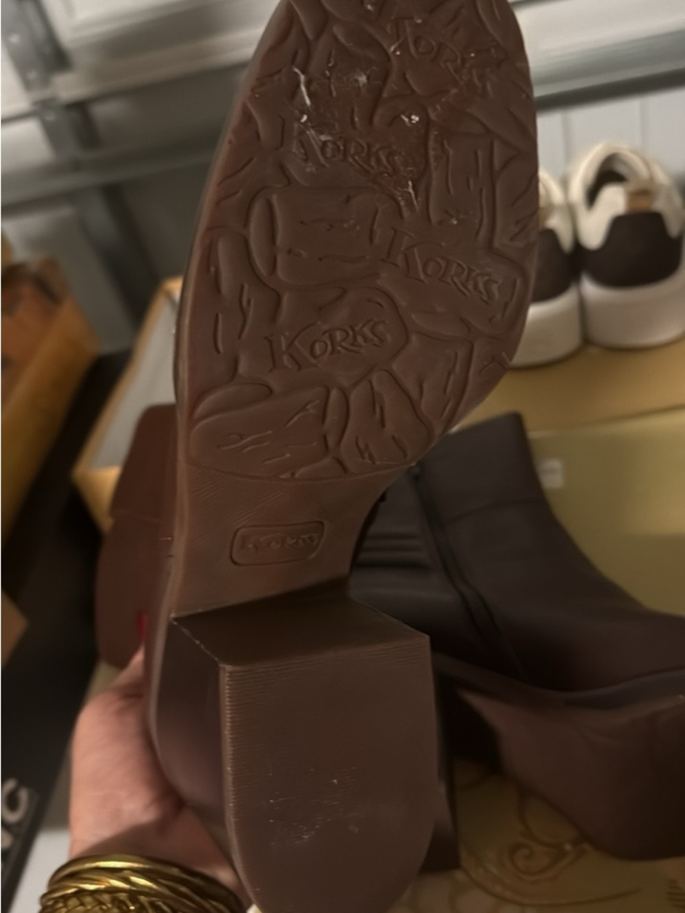 Dark Brown Leather Tall Boots - Picture 5 of 7